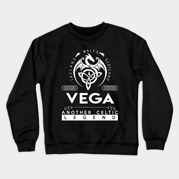 Vega Name T Shirt - Another Celtic Legend Vega Dragon Gift Item Crewneck Sweatshirt by harpermargy8920